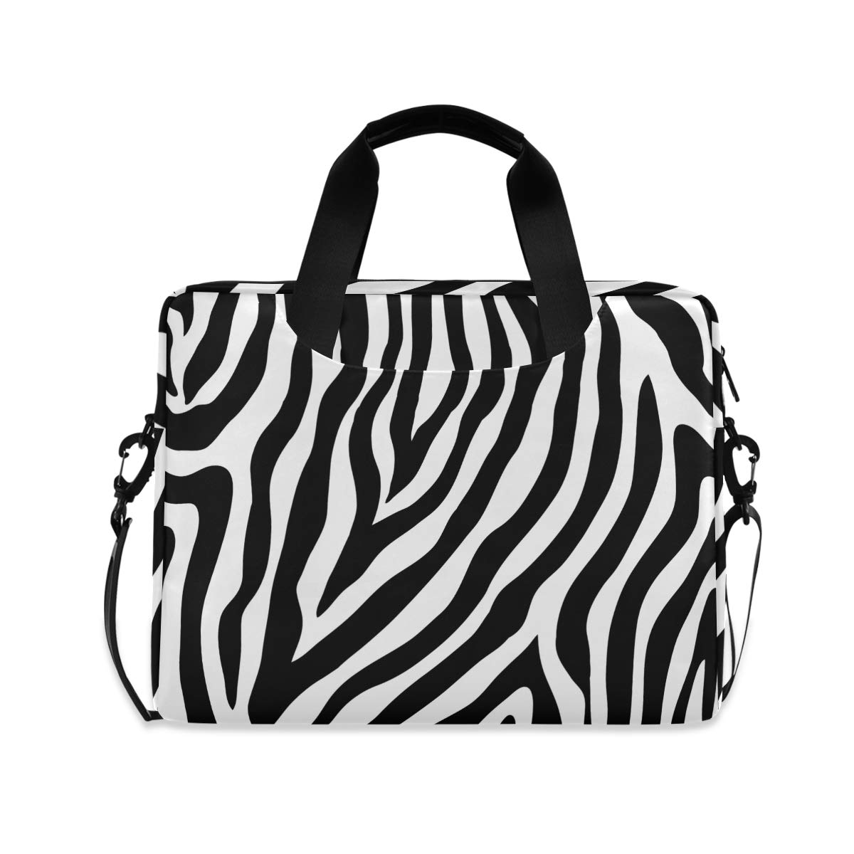 PUXUQU Abstrakt Tier Zebra Druck Laptoptasche 15.6 Zoll Laptop Tasche Aktentasche Hülle Notebooktasche Handtasche Schulter Tasche für Uni Arbeit Business