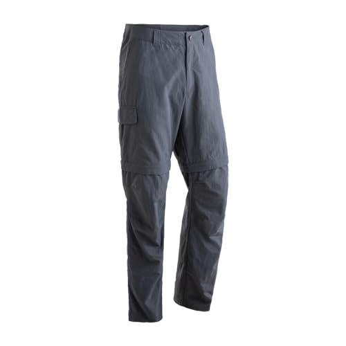 MAIER SPORTS Herren Zipp-Off Hose Trave aus 100% PA in 12 Größen, Funktionshose/ Outdoorhose/ Wanderhose, abzippbar und schnelltrocknend, Grau (graphite), Gr. 29