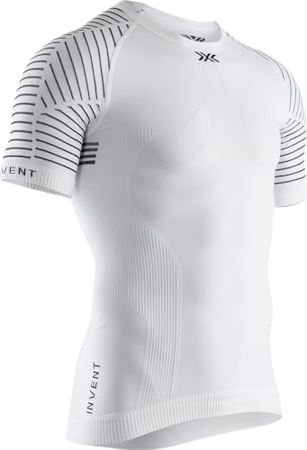 X-Bionic Herren Invent Round Neck, Short Sleeve T Shirt, Arctic White/Dolomite Grey, M