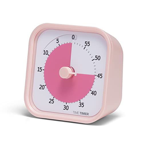 TIME Timer Home MOD – 60-Minuten-Visual Timer für Kinder – Homeschool Supplies Study Tool, Timer für Kinderschreibtisch, Büroschreibtisch und Meetings mit geräuschlosem Betrieb (Peony Pink)