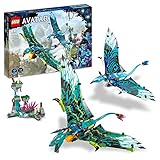 LEGO Avatar Jake und Neytiris erster Flug auf einem Banshee, Pandora Film Set mit Banshees, Minifiguren und im Dunkeln leuchtenden Elementen 75572