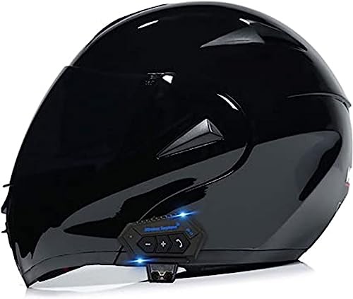 Motorrad Modularer Bluetooth-Helm Integrierter Vollgesichts-Motorradhelm Mit Antibeschlag-Doppelvisier Motocross-Helme ECE-Zulassung Für Erwachsene Männer Und Frauen A,S/{55~56cm}