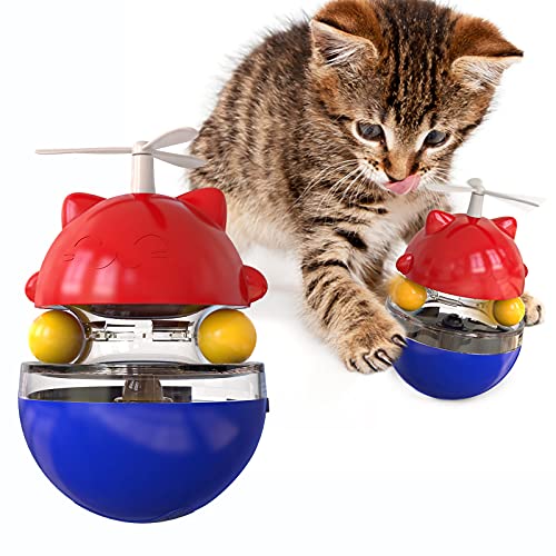NW Whirlwind Fortune Katzenspielzeug Leckage Spielzeug Katzenspielzeug Training Beweglichkeit Verbesserung der IQ Lebensmitteldosierung Funktion Halten Sie sich in Gute Gesundheit Linderung Angst Haustier Produkt Haustier Spielzeug (American Blue)