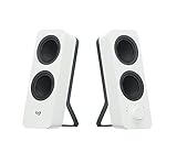 Logitech Z207 Kabelloser PC-Lautsprecher, Bluetooth, Stereo Sound, 10 Watt Spitzenleistung, 3,5 mm Eingang, Kopfhörerbuchse, Easy-Switch Feature, EU Stecker, PC/TV/Tablet/Handy - Weiß