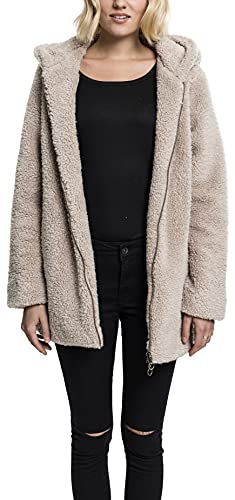 Urban Classics Damen Ladies Sherpa Jacket Kapuzenpullover, Sand, XS