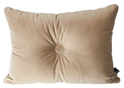 HAY Dot Cushion Soft 1 Kissen 45x60cm, beige Samtstoff Polyesterfüllung