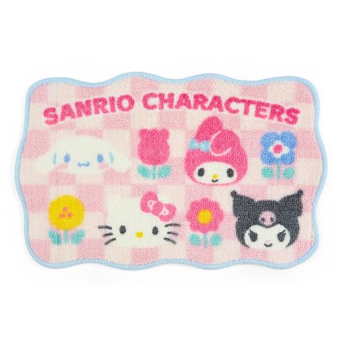 Sanrio Characters Mini Room Mat Pastel Checker, Mat 13.8 x 21.7 x 0.4 inches (35 x 55 x 1 cm)