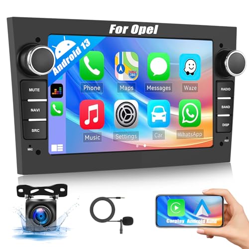 Android 11 Auto Radio Player Für Opel Astra Auto Stereo Radio 7'' HD Touchscreen Radio Empfänger mit Spiegel Link Carplay Android Auto Bluetooth WiFi GPS FM Rückkamera MIC