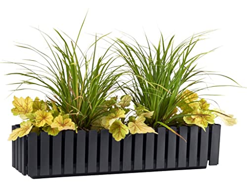 Gardenico Blumenkasten Fency 75 cm, taupe/schwarz