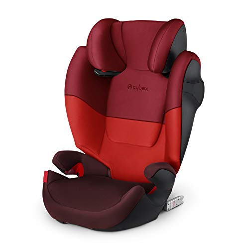 Cybex Silver Kinder-Autositz Solution M-Fix, Für Autos mit und ohne ISOFIX, Gruppe 2/3 (15-36 kg), Ab ca. 3 bis ca. 12 Jahre, Rumba Red