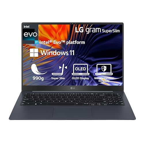 2023 LG Gram Superslim 15 Zoll Ultralight Notebook - 990g Intel Core i7 Laptop (16GB RAM, 1TB SSD, 16h Akkulaufzeit, 16:9, OLED, Full-HD, Thunderbolt 4, Win 11 Home, Mirametrix) - Blau