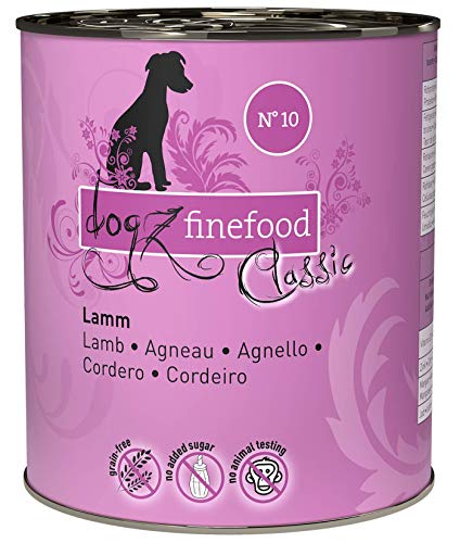 dogz finefood Hundefutter No.10 Lamm 800 g, 6er Pack (6 x 800 g)