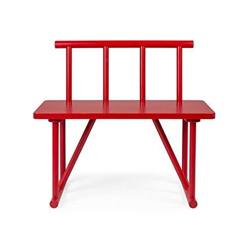 Tenzo 4030-928 Grain Designer Sitzbank Holz, rot gebeizt, 42 x 84 x 77 cm