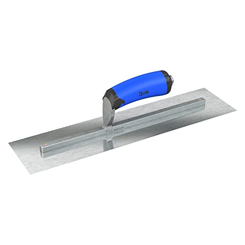 Bon 67-312 16-in x 4-in Razor Stainless Steel Square End Finish Trowel with Comfort Wave Handle - Long Shank