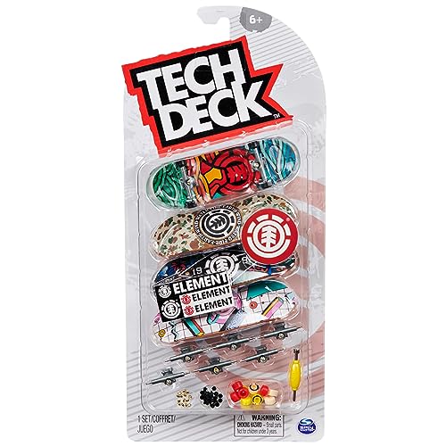 Tech Deck 6062869 4-Pack, Ultra DLX Fingerboard, 4er-Pack, Element Skateboards