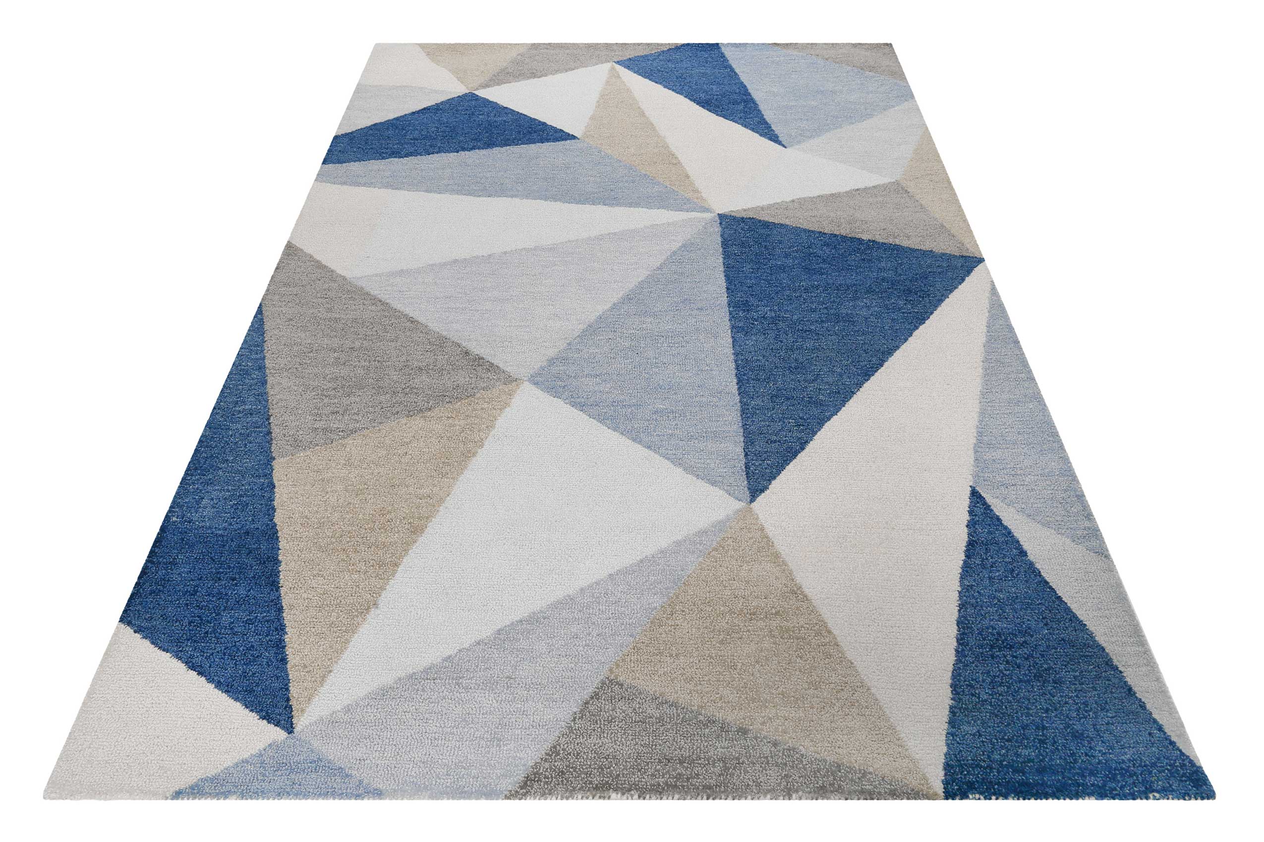 Wecon home Teppich "Next Time 2.0", rechteckig, modern, handgefertigt, geometrisches Design für Wohn-, Schlafzimmer