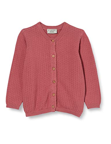 FIXONI Baby-Mädchen Knitted Cardigan Bluse, Dusty Rose, 92