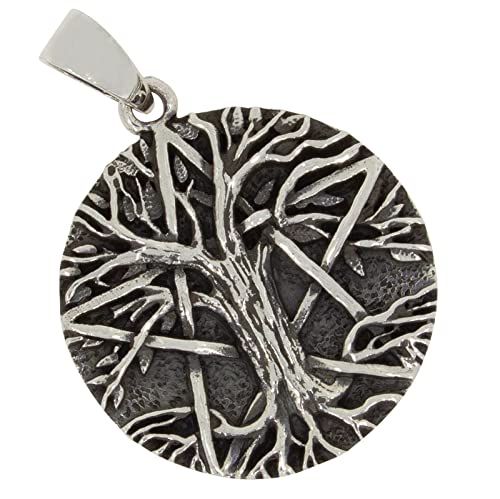 AFP Anhänger Pentagramm Lebensbaum 925 Sterling Silber AS-793