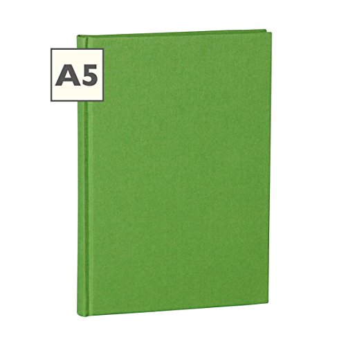 Semikolon (351223 Notizbuch Classic A5 blanko lime (hell-grün) - Buchleinenbezug - 160 Seiten mit cremeweißem 100g/m²- Papier - Lesezeichen