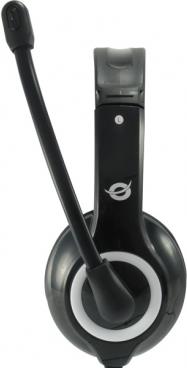 Conceptronic CCHATSTARU2B - Headset - On-Ear - kabelgebunden - USB - Schwarz, weiß
