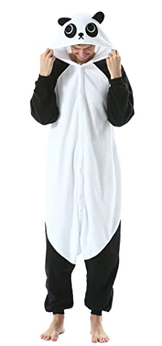 Unisex Pyjamas Jumpsuit Tierkostüm Panda Onesie Damen Herren Karneval Nachtwäsche