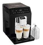 Krups EA8918 Evidence Kaffevollautomat | OLED-Display Barista Quattro Force Technologie | 12 Kaffee | 3 Tee Variationen | One-Touch-Cappuccino | 2-Tassen Funktion | schwarz