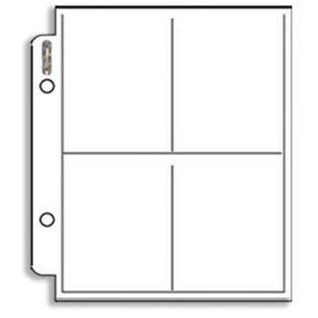 Ultra-Pro Mini-Seiten mit 4 Fächern – 100 Seiten pro Box
