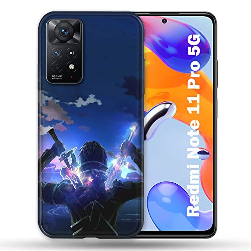 Cokitec Schutzhülle für Xiaomi Redmi Note 11 Pro / 11 Pro 5G Manga SAO Sword Art Online Epee