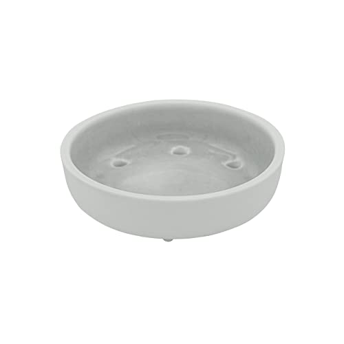hello simple - Seifenschale aus Porzellan – spülmaschinenfest – handmade – plastikrei (grau)