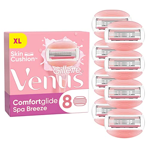 Gillette Venus Comfortglide Spa Breeze Rasierklingen Damen, 8 Ersatzklingen für Damenrasierer