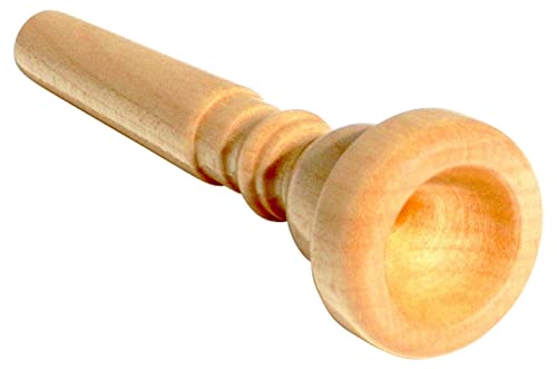 Rieger & Gräf TR7C Ahorn Mundstück für Trompete (hochwertiges Allroundmundstück für Trompete aus geöltem Ahornholz, mittelflacher Kessel-& mittelbreiter, nach außen abfallender Rand mit 16,2 mm Kesselinnendurchmesser)