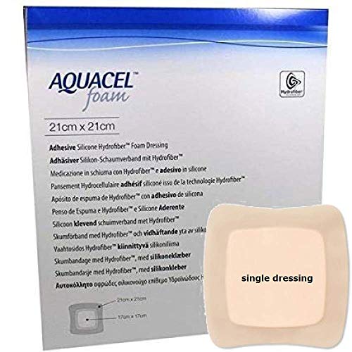 Aquacel Foam adhÃ¤siv 5 StÃ¼ck 21 x 21 cm steril