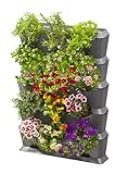 Gardena NatureUp! Basis Set vertikal mit Bewässerung: Pflanzenwand zur Begrünung von Balkon/Terrassen/Innenhöfen, Set für 15 Pflanzen, unsichtbare Wasserversorgung, einfaches Stecksystem (13151-20), 66.5x25.5x37.4 cm
