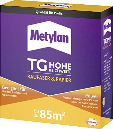 Metylan TG Hohe Reichweite Raufaser und Papier Pulver, 500g, transparent