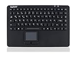 KeySonic KSK-5230 Iudustrietastatur Silikontastatur mit Touchpad deutsches Layout wasserdicht staubfest antimikrobisch IP68 NEMA 4X schwarz