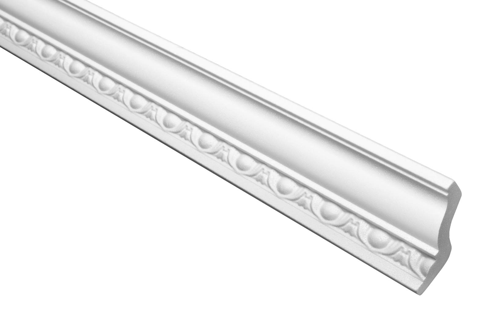 Marbet Deckenleiste B-08 weiß aus Styropor EPS - Stuckleisten gemustert, im traditionellen Design - (40 Meter Sparpaket) Styroporleiste Winkelleiste Wandleiste