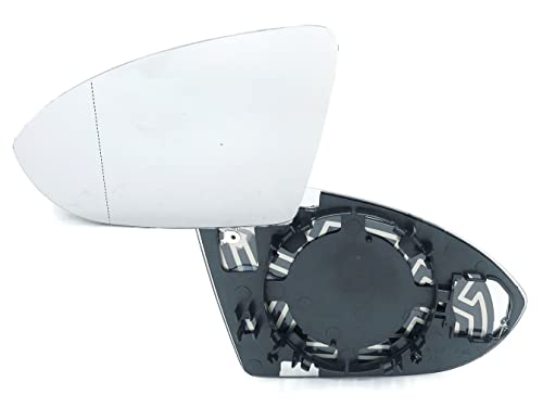 HZ-DESIGN kompatibel mit Spiegelglas Ersatzspiegel Links Fahrerseite Spiegel asphärisch 5G0857521 für Golf 7