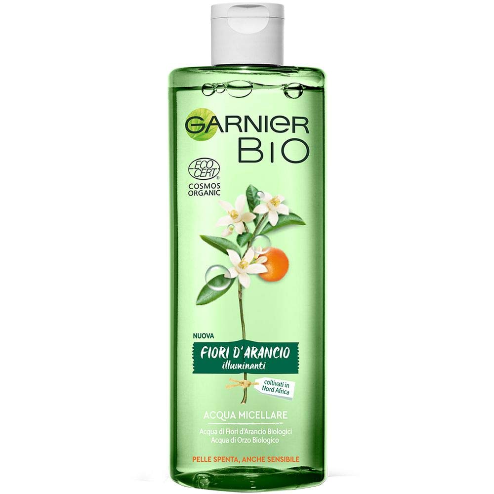 Garnier Bio Micellare mit leuchtenden Orangenblüten, angereichert mit biologischem Gerstenwasser und pflanzlichem Glycerin, 400 ml, 1 Stück