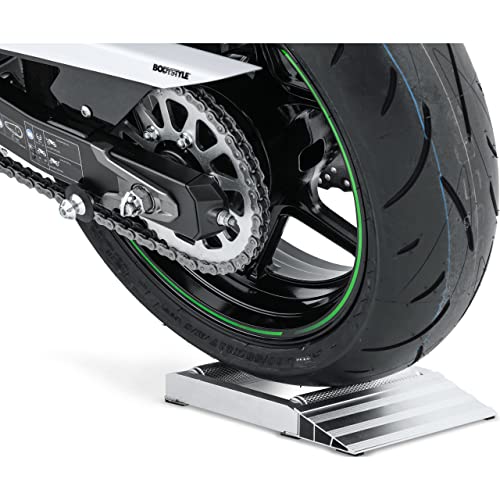 Hi-Q Tools Motorrad Reinigungsständer für Kettenreinigung | Aluminium Rad Drehhilfe für das Motorrad, tragfähig bis max. 200kg | Motorrad Rollenständer für Kettenpflege