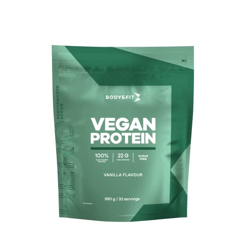 Body & Fit Veganes Protein - Erbsenprotein - Veganes Protein (Smooth Vanilla, 990 Gramm)