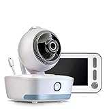 Reer 80440 Video-Babyphone mit Nachtsicht-Kamera und Bewegungsverfolgung, weiß, BabyCam XL
