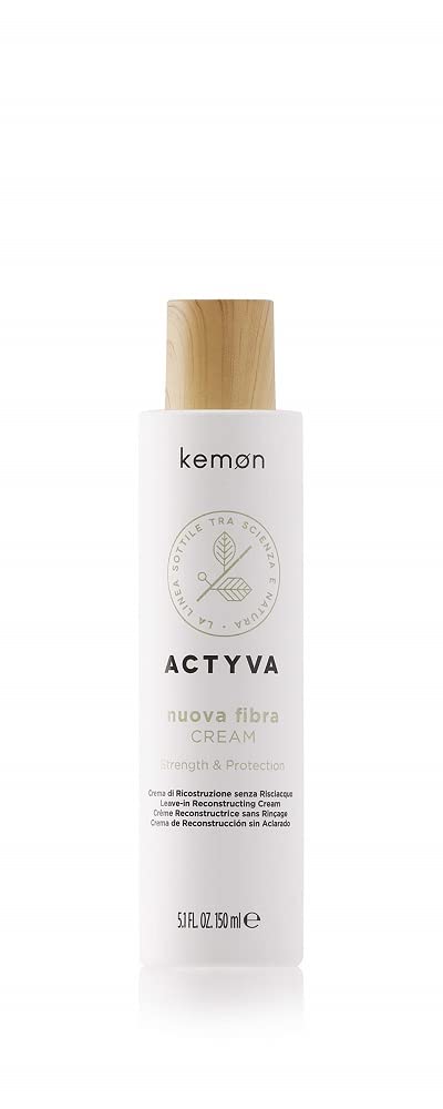 Kemon Actyva Nuova Fibra Cream - Haar-Creme für geschmeidiges Haar, pflegende Haar-Paste für restrukturierende Behandlung ohne Ausspülen, 150 ml