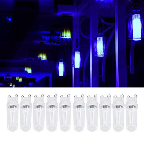 G9 Led Glühbirne, 10 Stück G9 Kleine Birnen Blaues Licht Energiesparende Ersatz LED Birnen für Kronleuchter Tischlampe 500lm 3W 220V
