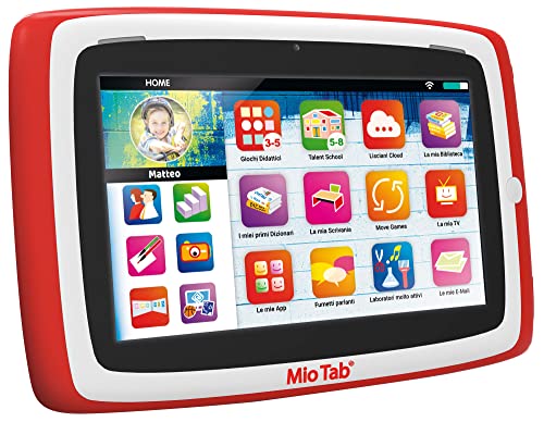 Lisciani Giochi Mio Tab 7 Zoll Smart Advanced, Kinder 6–12 Jahre alt, Speicher 16 GB, Autonom, sensorische Fähigkeiten, Auge-Hand-Koordination, Mehrfarbig, 97029