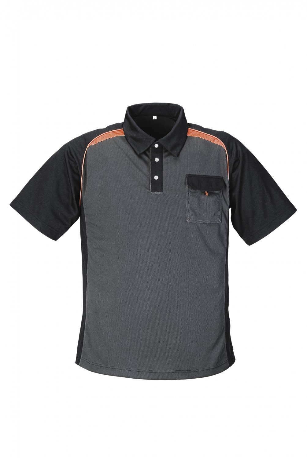 Terratrend JOB Polo-Shirt, Farbe grau/schwarz/orange, Gr��e L