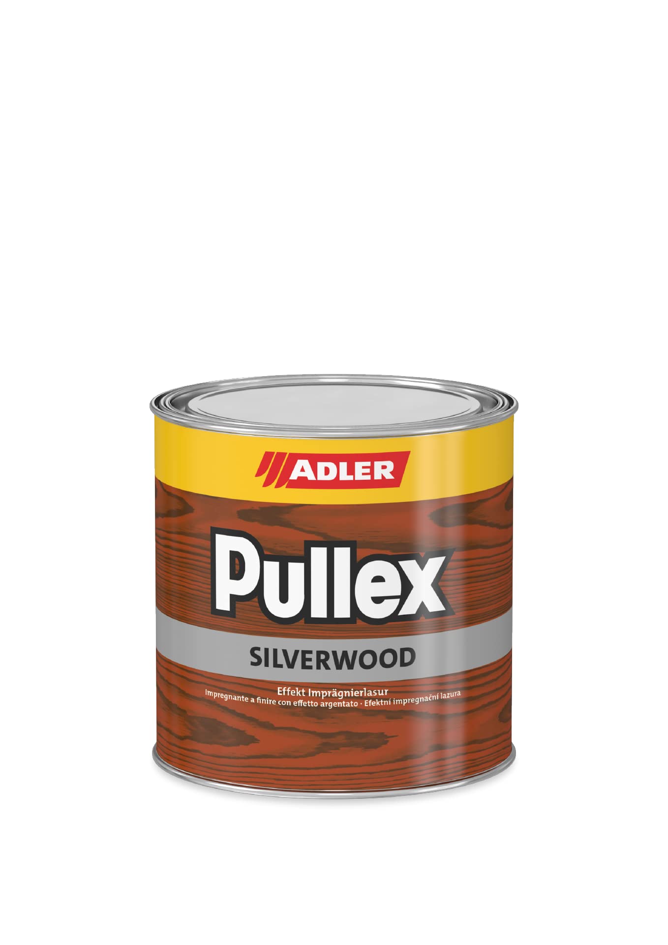 ADLER Pullex Silverwood - Effekt Imprägnierlasur & Holz Grundierung - Farbige Holzlasur Außen als effektiver Wetterschutz mit speziellen Metalleffektcharakter - Holzschutzlasur Farbe: Farblos 5 l