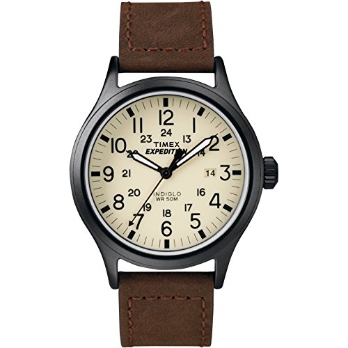 Timex Herren Analog Quarz mit Leder Armband T49963