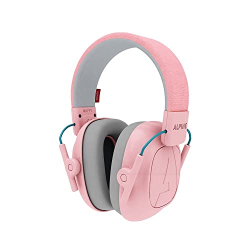 Alpine Muffy Lärmschutz Kopfhörer Kinder - Ohrenschützer Kinder von 3-16 Jahren – Geräuschdämmender Gehörschutz für Kinder - Komfortabler Gehörschutz Kind mit verstellbarem Kopfband - Rosa