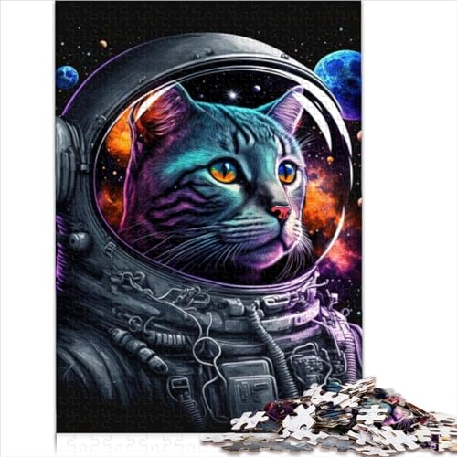 Einfache Erwachsene Puzzles Erwachsene Puzzle Cosmic Cat Adventure Holzpuzzle Geschenke für Erwachsene als Geschenke für die ganze Familie 1000 Stück (50 x 75 cm)