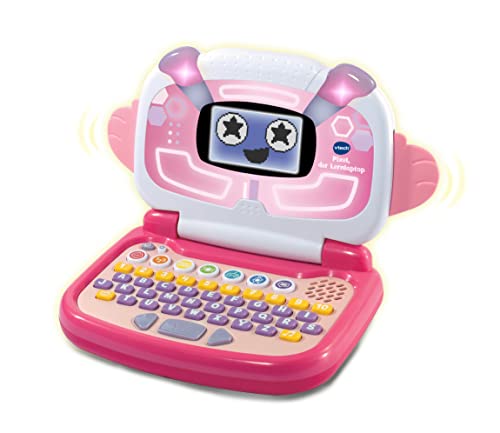 Pixel, der Lernlaptop pink